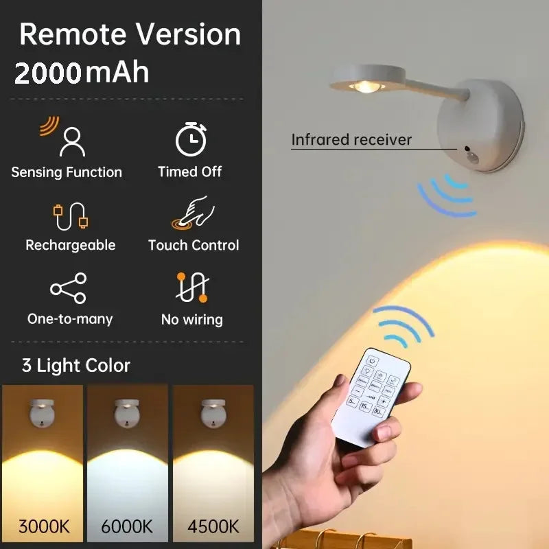 USB Rechargeable Intelligent Human Sensing Wireless Wall Light