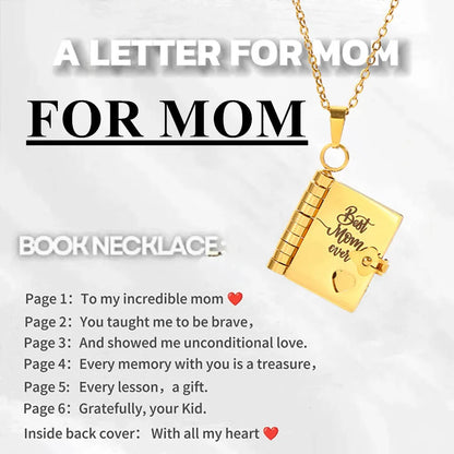 “My Love” Engraved Book Locket Necklace