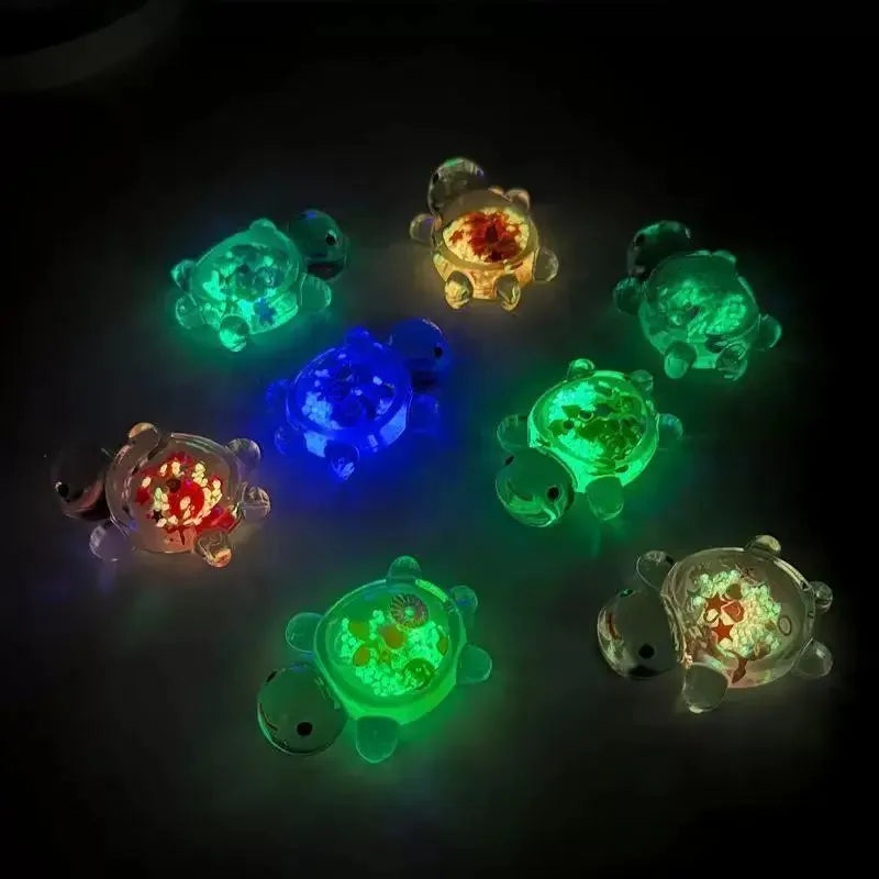 10PCS Glow-in-the-Dark Resin Turtle Figurines