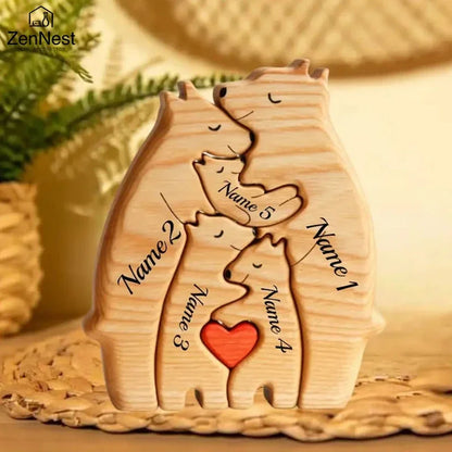Art Wooden Bear Family Puzzle