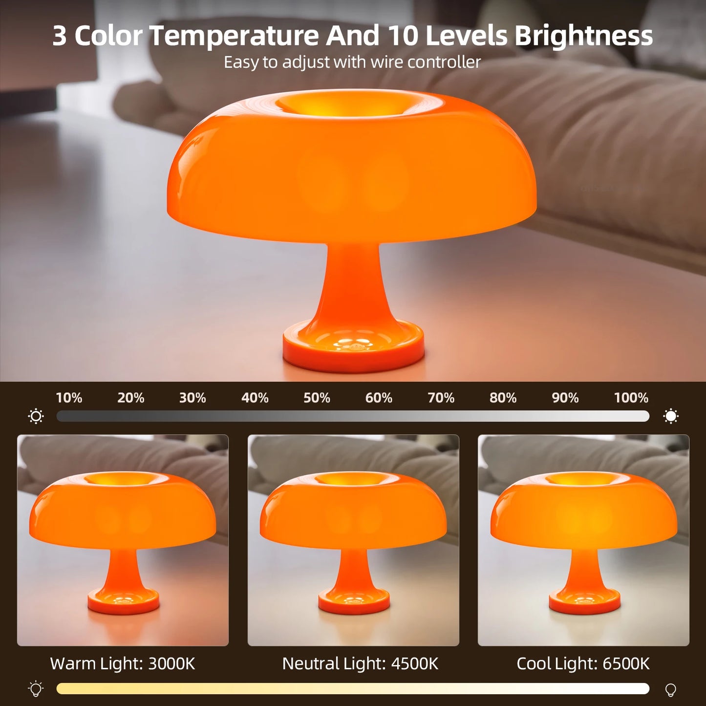 Mushroom table lamp