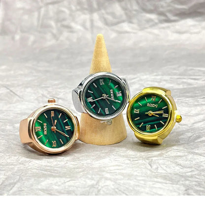 Creative Finger Watch Ring – Vintage Quartz
