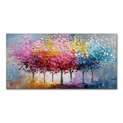 Palette Knife Tree Oil Painting on Canvas