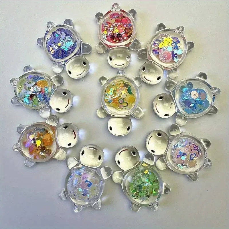 10PCS Glow-in-the-Dark Resin Turtle Figurines