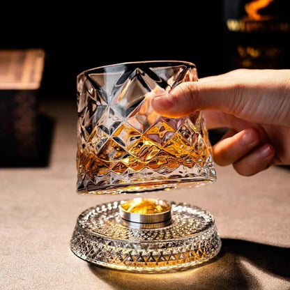 360° Rotating Crystal Whisky Glass