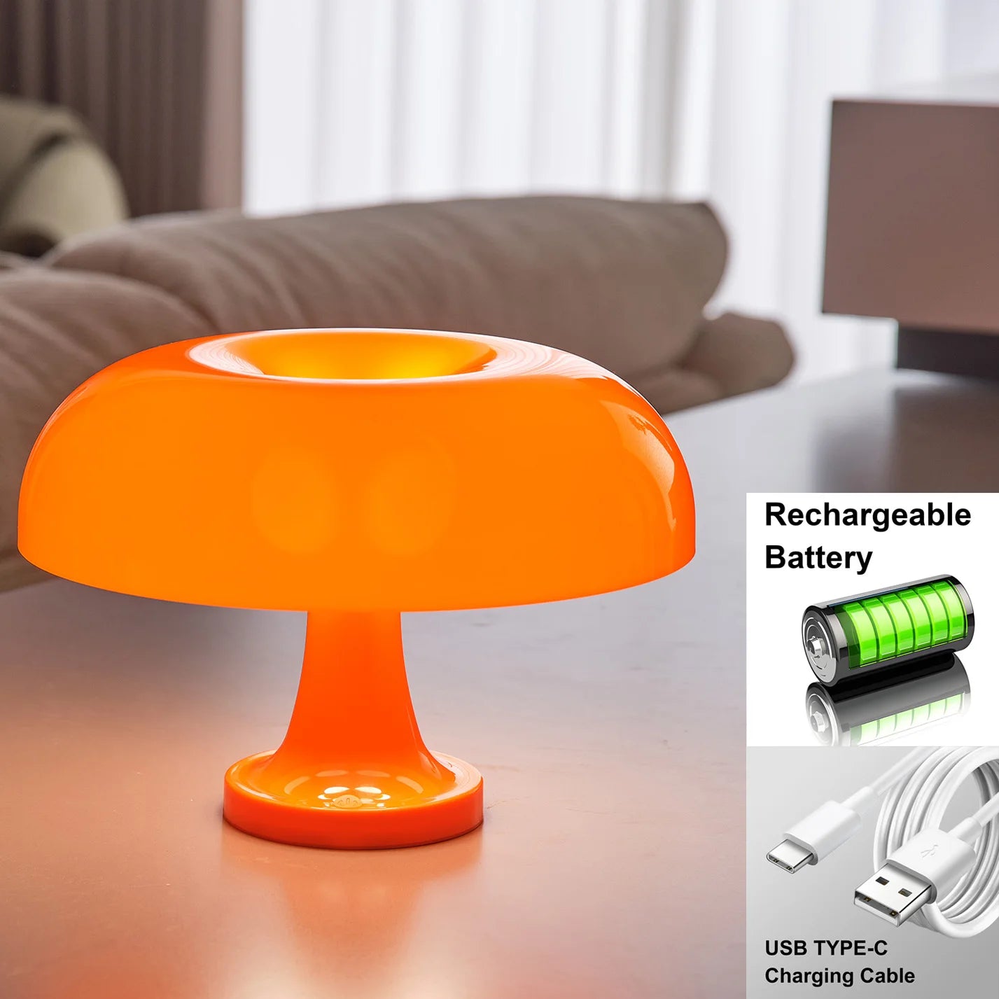 Mushroom table lamp