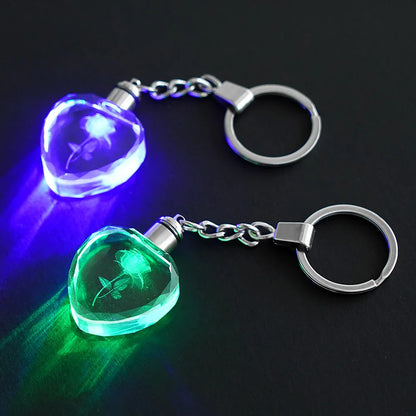 Colorful Fairy Rose LED Crystal Keychain