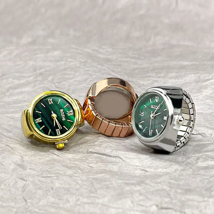 Creative Finger Watch Ring – Vintage Quartz