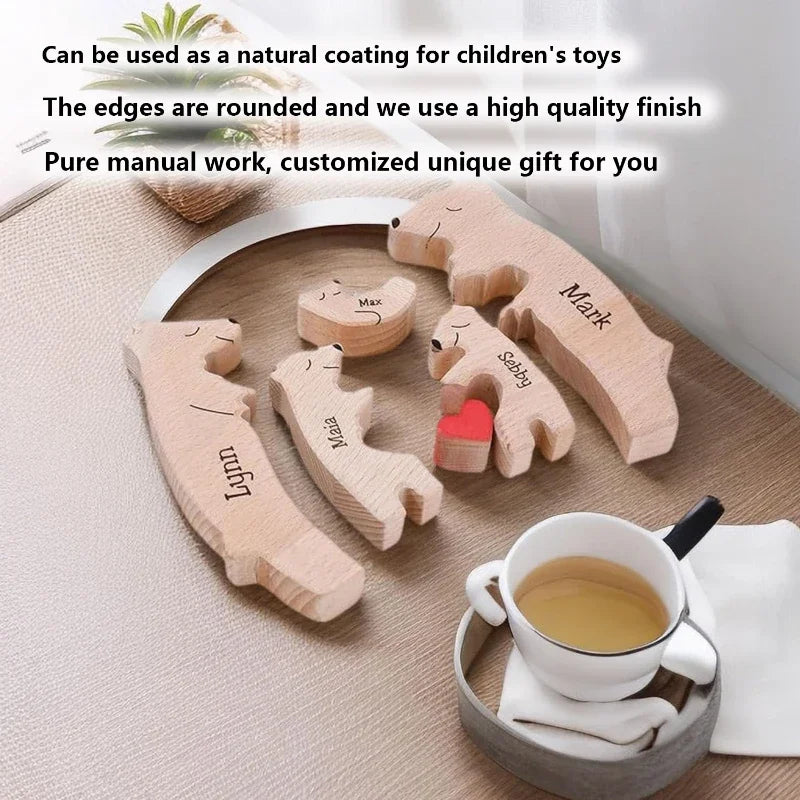 Art Wooden Bear Family Puzzle