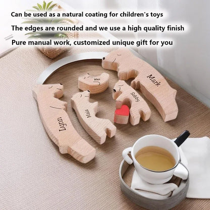 Art Wooden Bear Family Puzzle