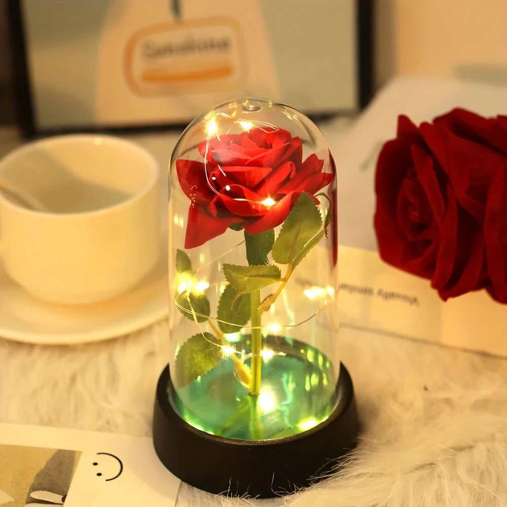Colorful Luminous Eternal Rose Ornament
