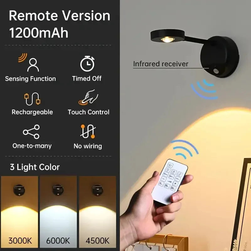USB Rechargeable Intelligent Human Sensing Wireless Wall Light