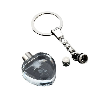 Colorful Fairy Rose LED Crystal Keychain