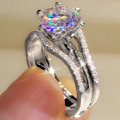 Rose Gold Cubic Zirconia Engagement Ring