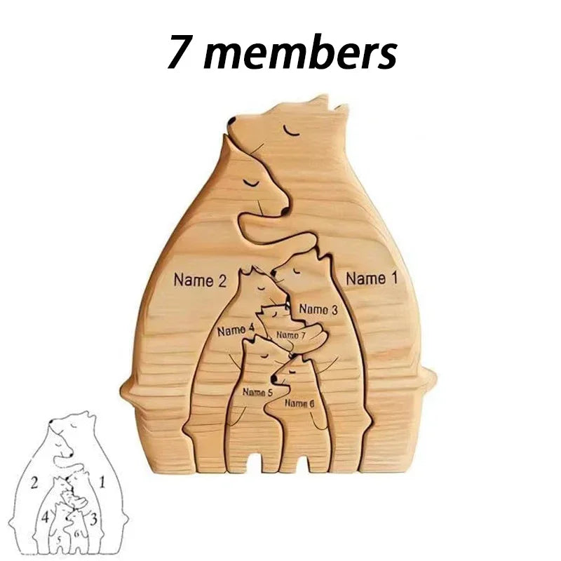 Art Wooden Bear Family Puzzle