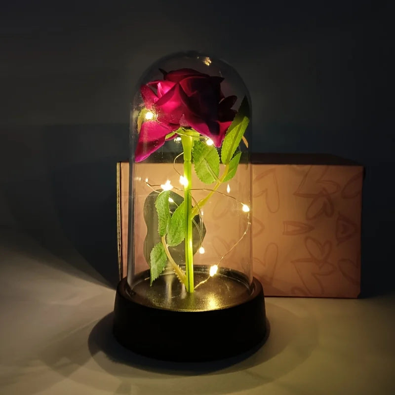 Colorful Luminous Eternal Rose Ornament