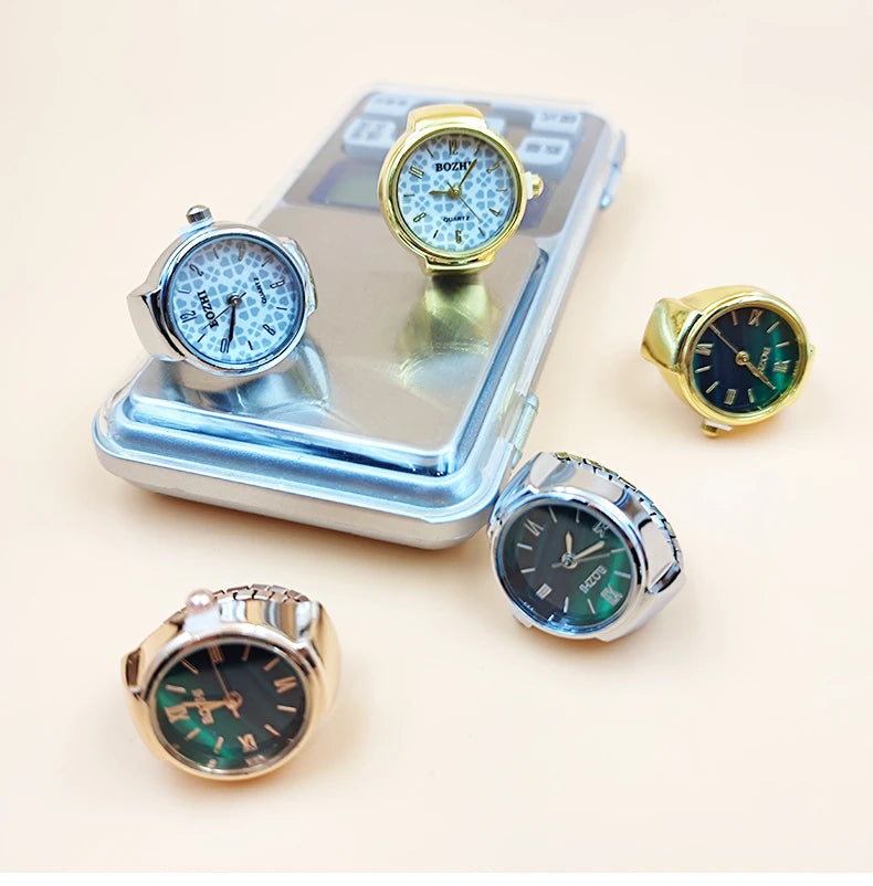 Creative Finger Watch Ring – Vintage Quartz