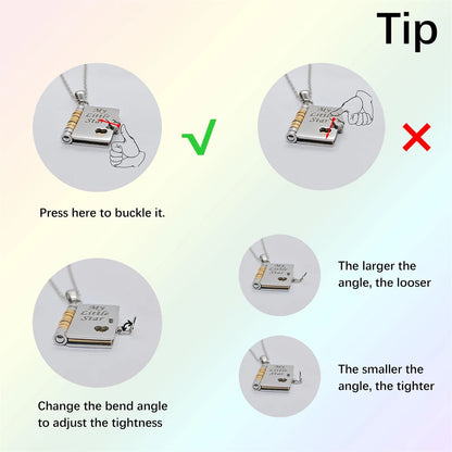 “My Love” Engraved Book Locket Necklace