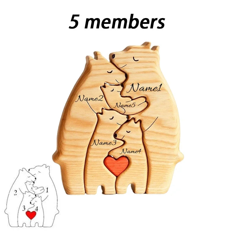 Art Wooden Bear Family Puzzle