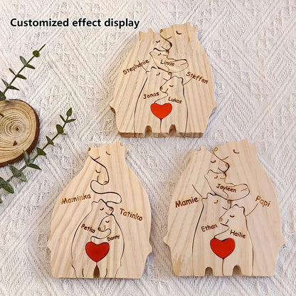Art Wooden Bear Family Puzzle