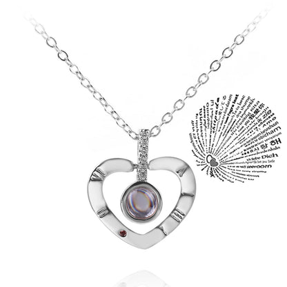 "I Love You" 100 Languages Projection Necklace
