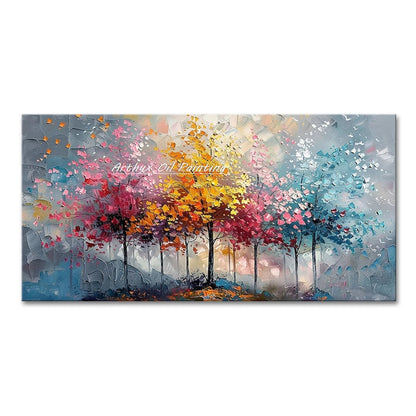 Palette Knife Tree Oil Painting on Canvas