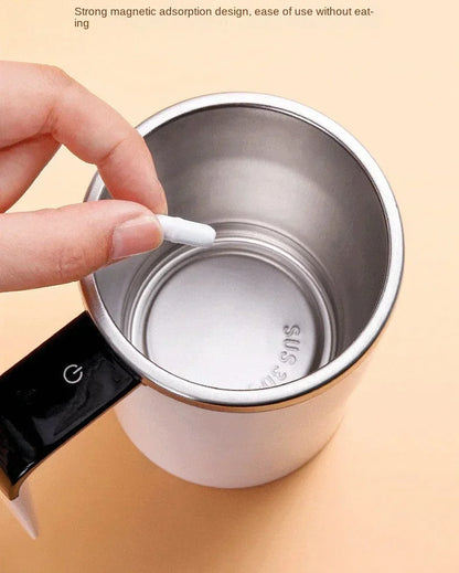 Electric Self-Mixing Coffee Mug with Digital Display