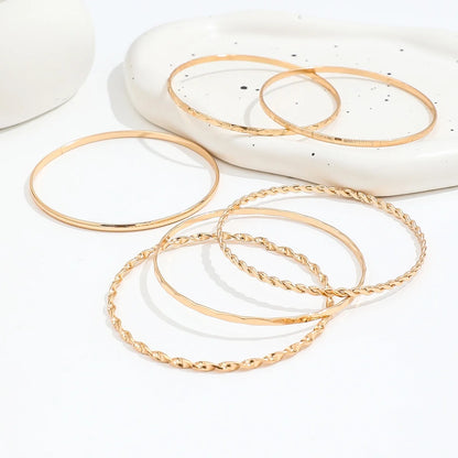 6PCS Gold Multilayer Bracelet Set for Women