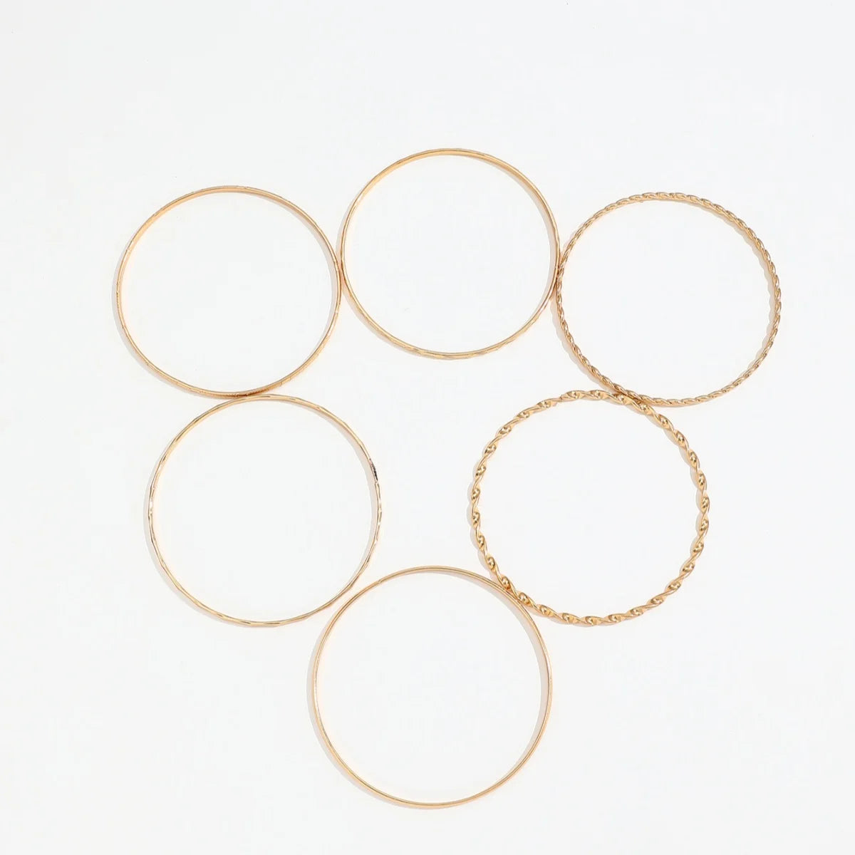 6PCS Gold Multilayer Bracelet Set for Women