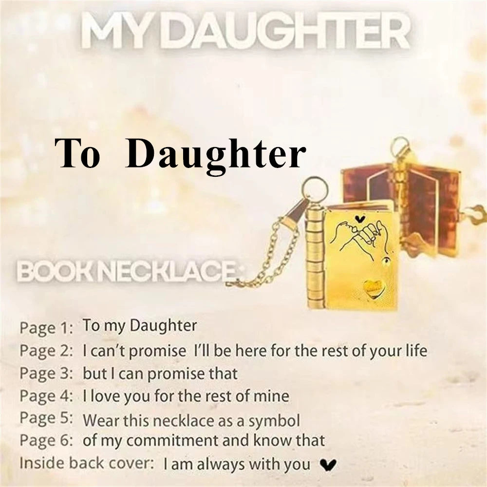 “My Love” Engraved Book Locket Necklace
