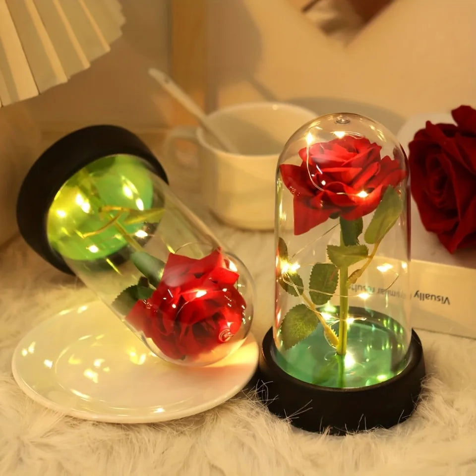 Colorful Luminous Eternal Rose Ornament