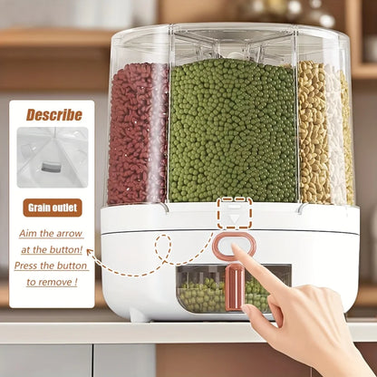 360° Rotating Airtight Food Storage Container