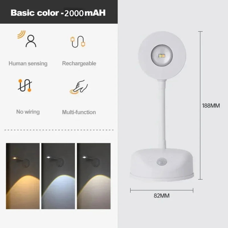 USB Rechargeable Intelligent Human Sensing Wireless Wall Light