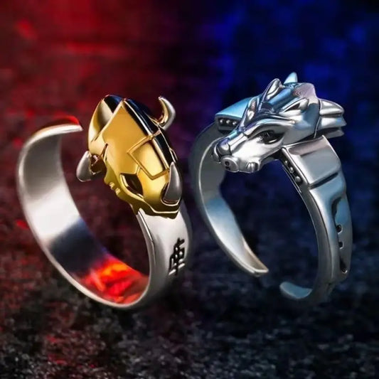 Digimon Garurumon & Angewomon Adjustable Cosplay Ring