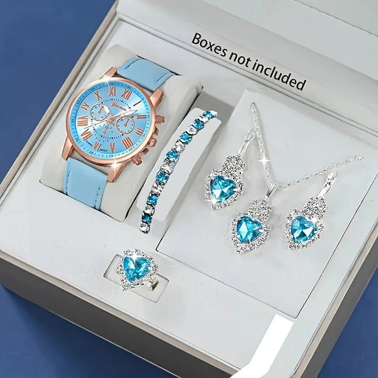 Fashion Quartz Watch & Jewelry Set