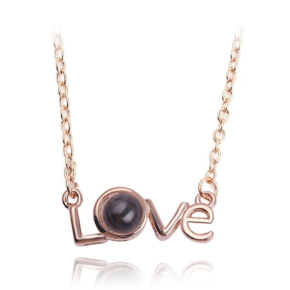 "I Love You" 100 Languages Projection Necklace