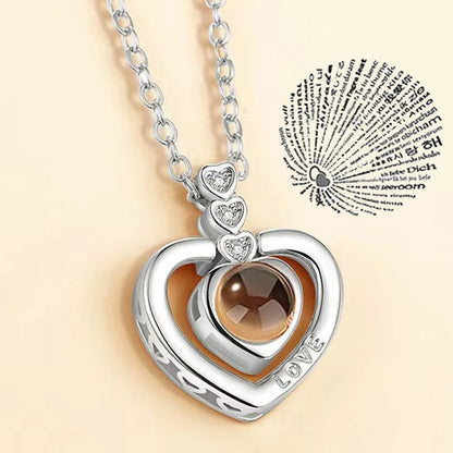 "I Love You" 100 Languages Projection Necklace