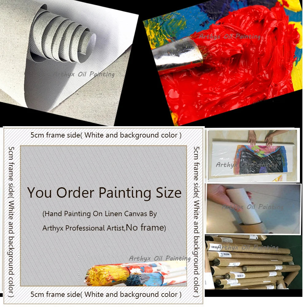 Palette Knife Tree Oil Painting on Canvas